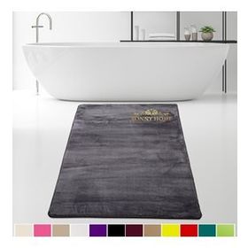 Bonny Home 80x150 cm Elite Antrasit Peluş Kaymaz Tabanlı Pufidik Banyo Halısı