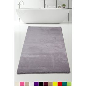 Bonny Home 80x150 cm Elite Gri Peluş Kaymaz Tabanlı Pufidik Banyo Halısı