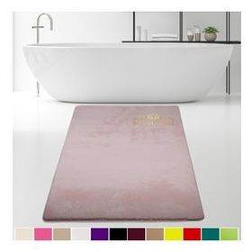 Bonny Home 80x150 cm Elite Pudra Peluş Kaymaz Tabanlı Pufidik Banyo Halısı
