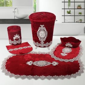 Bonny Home Lisa Kirli Bordo Çamaşır Sepeti Seti