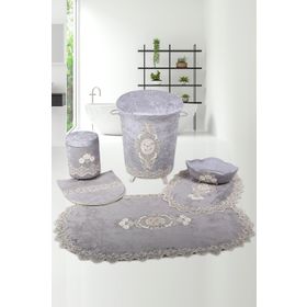 Bonny Home Lisa Kirli Gri Çamaşır sepeti seti