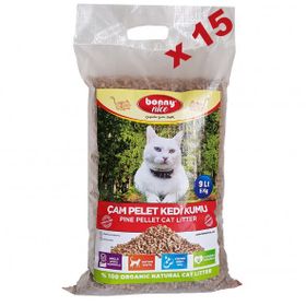 Bonny Nice 15x10 lt Doğal Çam Peleti Kedi Kumu