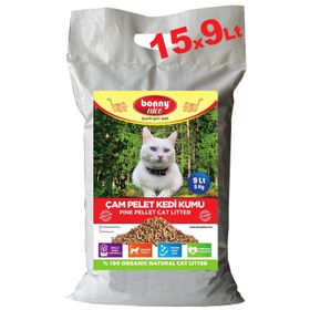 Bonny Nice 15x9 lt Doğal Pellet Çam Peleti Kedi Kumu