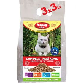 Bonny Nice 3x2 lt Doğal Çam Peleti Kedi Kumu