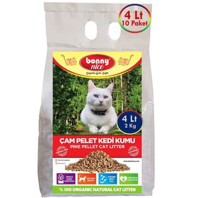 Bonny Nice Çam Pellet 10 x 4 lt Organik Kedi Kumu