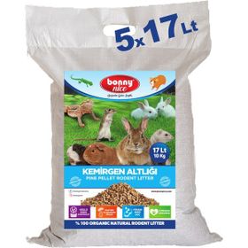 Bonny Nice Doğal Çam Pelet 10 kg 20 lt 5'li Tavşan Kafes Altlığı