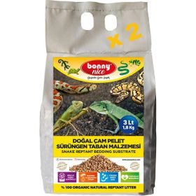 Bonny Nice Doğal Çam Pelet 2 kg 4 lt 2 Paket Sürüngen Taban Malzemesi