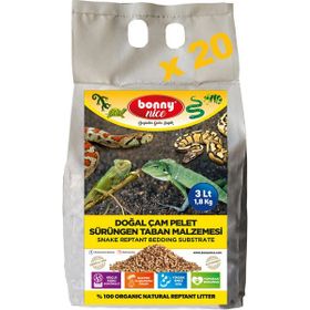 Bonny Nice Doğal Çam Pelet 2 kg 4 lt 20 Paket Sürüngen Taban Malzemesi