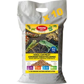 Bonny Nice Doğal Çam Pelet 5 kg 10 lt 10 Paket Sürüngen Taban Malzemesi