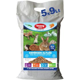 Bonny Nice Doğal Çam Pelet 5 kg 10 lt 5'li Tavşan Kafes Altlığı