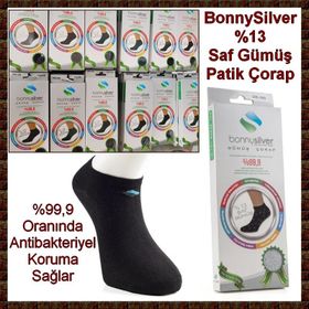 Bonny Silver Gümüş Patik Çorap