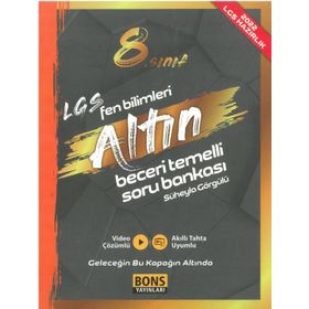 Bons Yayınları 8.Sınıf Fen LGS Fen Bilimleri Altın Beceri Temelli Soru Bankası