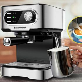 Bonsenkitchen CM8008 Siyah Espresso Kahve Makinesi