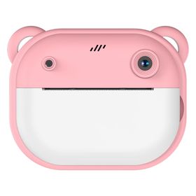 Bood Baskılı Pembe Çocuk Fotoğraf Makinesi