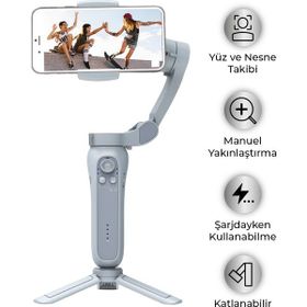 Bood Gimbal L7B Gri Telefon Tutucu