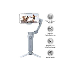 Bood Gimbal L7B Gri Telefon Tutucu