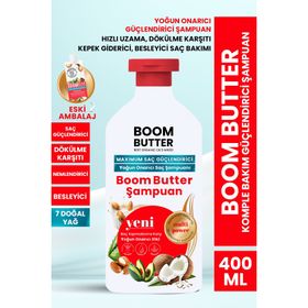 Boom Butter 400 ml 7 Yağ İçeren Dökülme Önleyici ve Hızlı Uzama Şampuanı
