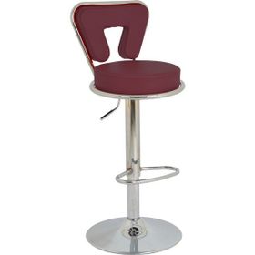 Boombar Bordo Deri Virago Bar Sandalyesi