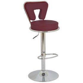Boombar Bordo Deri Virago Bar Sandalyesi