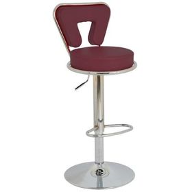 Boombar Bordo Deri Virago Bar Sandalyesi