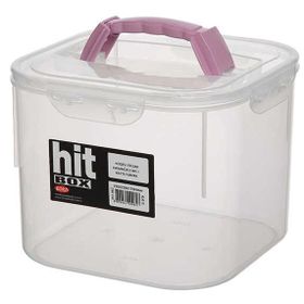 Bora BO082 6.5lt Kilitli Kapak Köşeli Erzak Kavanozu