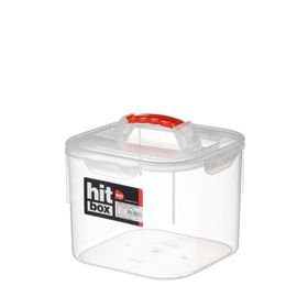 Bora BO082 6.5lt Kilitli Kapak Köşeli Erzak Kavanozu