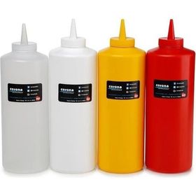 Bora BO2104 950 ml Şeffaf Ketçap Mayonez Kapaklı Şişe