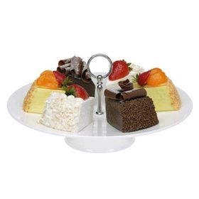 Bora BO383 35 cm Gastronomi Teşhir Tepsisi Ayaklı Yuvarlak