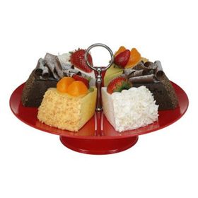 Bora BO384 30 cm Gastronomi Teşhir Tepsisi Ayaklı Yuvarlak