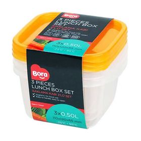 Bora BO546 3'lü Kare Saklama Kabı