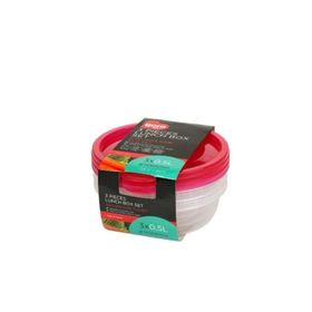 Bora BO549 3'lü Set Yuvarlak Saklama Kabı