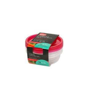 Bora BO549 3'lü Set Yuvarlak Saklama Kabı