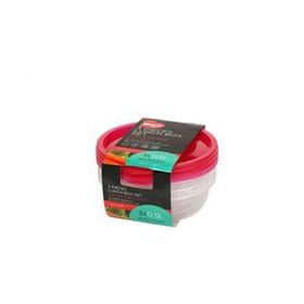 Bora BO549 3'lü Set Yuvarlak Saklama Kabı