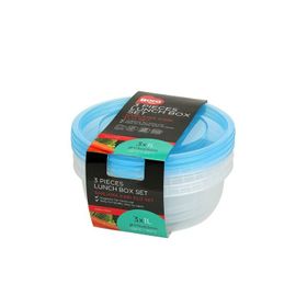 Bora BO551 3'lü Set 1000 ml Yuvarlak Saklama Kabı