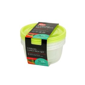 Bora BO552 3'lü Set 1300 ml Yuvarlak Saklama Kabı