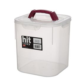 Bora Plastik BO083 Köşeli Erzak Kavanozu No: 1 Kilitli Kapak