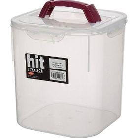 Bora Plastik BO083 Köşeli Erzak Kavanozu No: 1 Kilitli Kapak