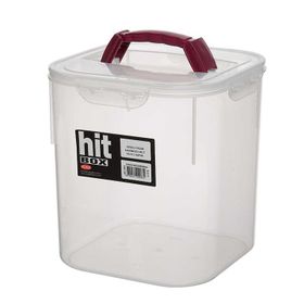 Bora Plastik BO083 Köşeli Erzak Kavanozu No: 1 Kilitli Kapak
