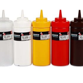 Bora Plastik BO2113 450 ml Sarı Geniş Kapaklı Ketçap Mayonez Şişesi