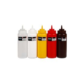 Bora Plastik BO2121 950 ml Şeffaf Geniş Kapaklı Ketçap Mayonez Şişesi