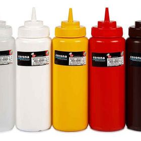 Bora Plastik BO2121 950 ml Şeffaf Geniş Kapaklı Ketçap Mayonez Şişesi
