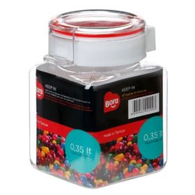 Bora Plastik BO2200 Pet Köşeli Saklama Kabı No: 1