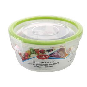 Bora Plastik BO824 Kilitli Sızdırmaz Yuvarlak Saklama Kabı 700 ml