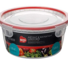 Bora Plastik BO826 Kilitli Sızdırmaz Yuvarlak Saklama Kabı 1,3 lt