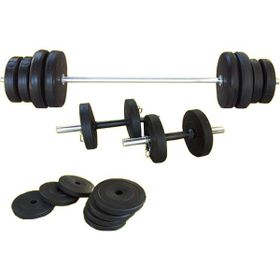 Borçin 60 kg Siyah Halter Dambıl Ağırlık Seti