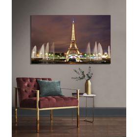 Bordo Sanat BRD-SNT-M-0193 65x40 cm Eyfel Kulesi Dekoratif Duvar Kanvas Tablo
