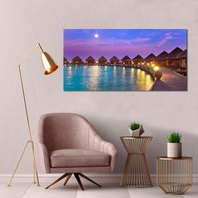 Bordo Sanat BRD-SNT-M-0200 80x40 cm Maldivler Dekoratif Duvar Kanvas Tablo