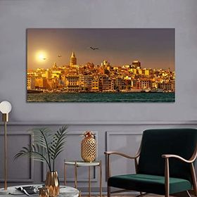 Bordo Sanat BRD-SNT-M-0225 80x40 cm İstanbul Dekoratif Duvar Kanvas Tablo