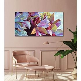 Bordo Sanat BRD-SNT-M-0308 80x40 cm Çiçekler Dekoratif Duvar Kanvas Tablo
