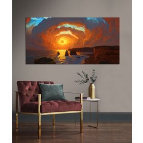 Bordo Sanat BRD-SNT-M-0353 80x40 cm Manzara Dekoratif Duvar Kanvas Tablo
